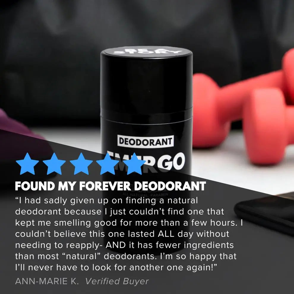 Testimonial for natural deodorant for women