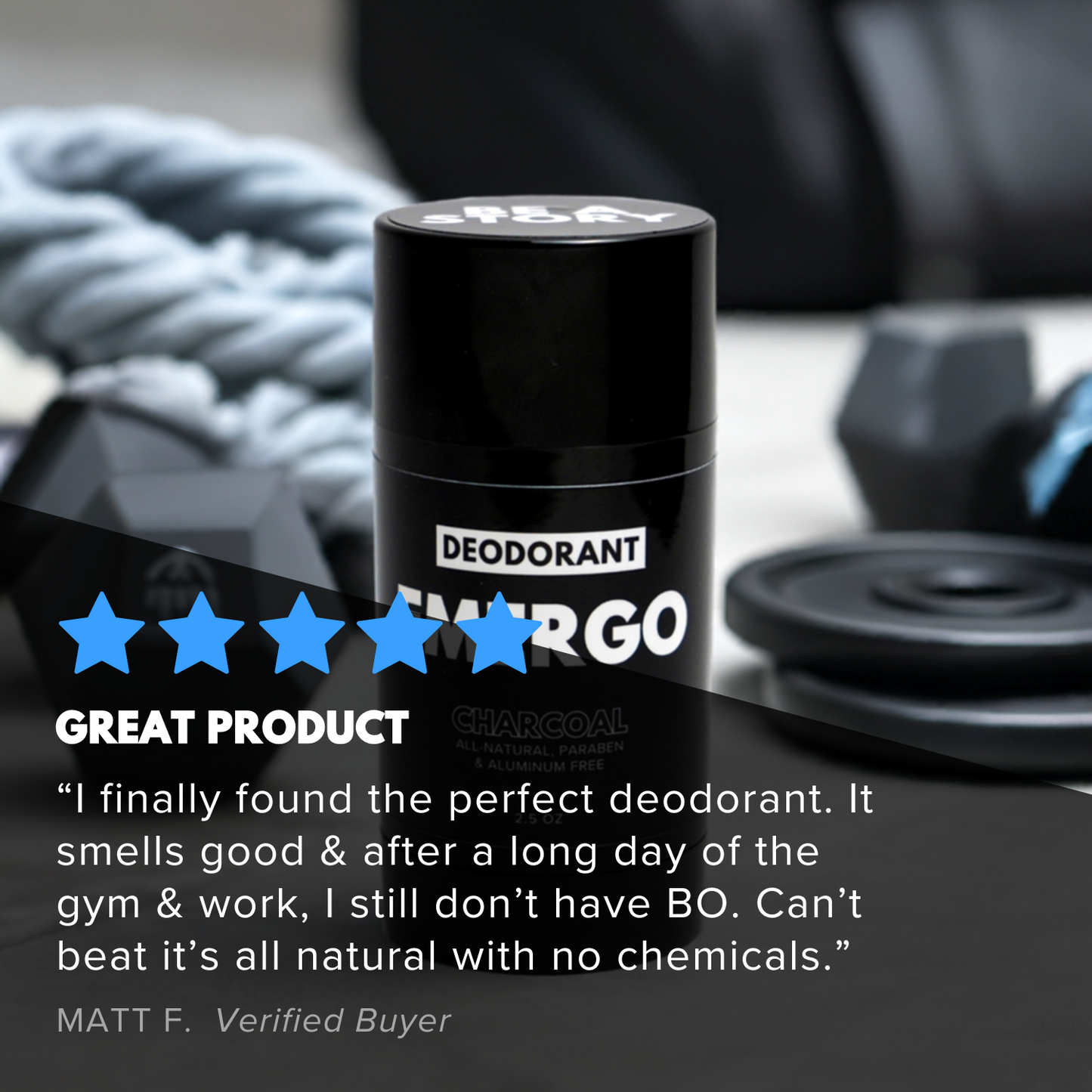 Deodorant for athletes testimonial